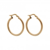 14ct Gold Plated Sterling Silver Twist Hoop Earrings