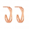 14ct Rose Gold Plated Sterling Silver 925 15mm Infinity Hoop Earring