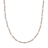 14ct Rose Gold Plated Sterling Silver 925 And Sterling Silver 925 Twist Necklace