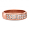 14ct Rose Gold Plated Sterling Silver 925 Band Ring