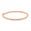 14Ct Rose Gold Plated Sterling Silver 925 Beaded Stretch Bracelet