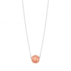 14ct Rose Gold Plated Sterling Silver 925 Diamond Cut Ball Necklace