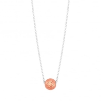 14ct Rose Gold Plated Sterling Silver 925 Diamond Cut Ball Necklace