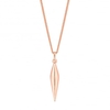 14ct Rose Gold Plated Sterling Silver 925 Shard Drop Pendant Necklace