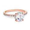 14ct Rose Gold Plated Sterling Silver Cubic Zirconia Ring