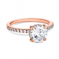 14ct Rose Gold Plated Sterling Silver Cubic Zirconia Ring