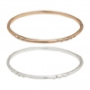 2 Tone 2Pack Crystal Bangle