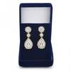 Allure Gold cubic zirconia clara and peardrop statement earring