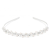 Aurora borealis navette crystal and pearl headband