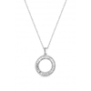 Baguette Round Open Pendant Necklace