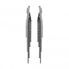 Black and White Cupchain Twist Drop Earrings
