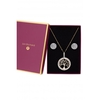 Bliss Two Tone Tol Bead Chain Necklace And Earrings
