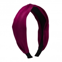 Burgundy Satin Twist Headband