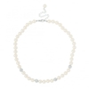 Cream Pearl And Pave Crystal Ball Necklace
