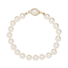 Cream Pearl Oval Clasp Bracelet