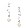 Crystal Vine Pearl Drop Earring