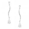 Crystal Wave And Cubic Zirconia Peardrop Earring