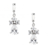 Cubic Zirconia Mixed Stone Drop Earring