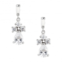 Cubic Zirconia Mixed Stone Drop Earring