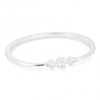 Cubic Zirconia Mixed Stone Silver Bangle