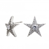Cubic Zirconia Star Stud Earrings