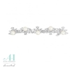 Designer pearl and cubic zirconia floral hair slide