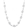 Designer silver star cubic zirconia statement necklace
