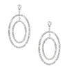 Diamante Oval Ring Drop Earring