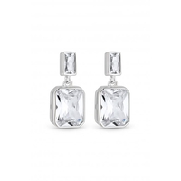 Emerald Cut Drop Earrings