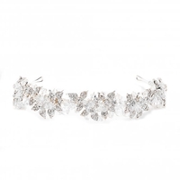 Emery Silver Plated Leaf And Bead Statement Headband