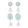 Enchanted Silver Blue Cubic Zirconia Clara Earring