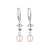 Floral Pearl Hoop Earrings