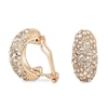 Gold And Crystal Half Hoop Clip On Earring