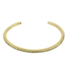 Gold Bar Cuff Bangle Created With Swarovski Crystals