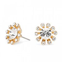 Gold Crystal Starburst Earring