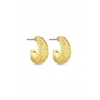 Gold Etched Hoop Earrings