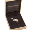 Gold Flamingo Brooch - Gift Boxed