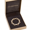 Gold Flower Wreath Brooch - Gift Boxed