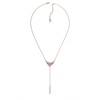 Gold Pink/ Red Crystal Cluster Y Drop Necklace Created With Swarovski Crystals