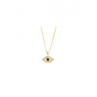 Gold plate evil eye pendant