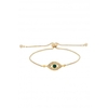 Gold plate evil eye toggle