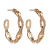 Gold Plated And Satin Link Earring
