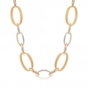 Gold Plated and Satin Link Necklace