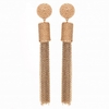 Gold Plated Chain Wrap Drop Earrings