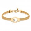 Gold Plated Clear Mesh Open Crystal Stone Bracelet