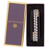 Gold Plated Cream Pearl And Crystal Diamante Bracelet - Gift Boxed