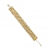 Gold Plated Crystal And Chain Bracelet