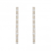 Gold Plated Crystal Baguette Drop Earrings