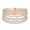 Gold Plated Crystal Diamante Cuff Bracelet