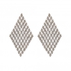 Gold Plated Crystal Diamond Shape Chandelier Earrings